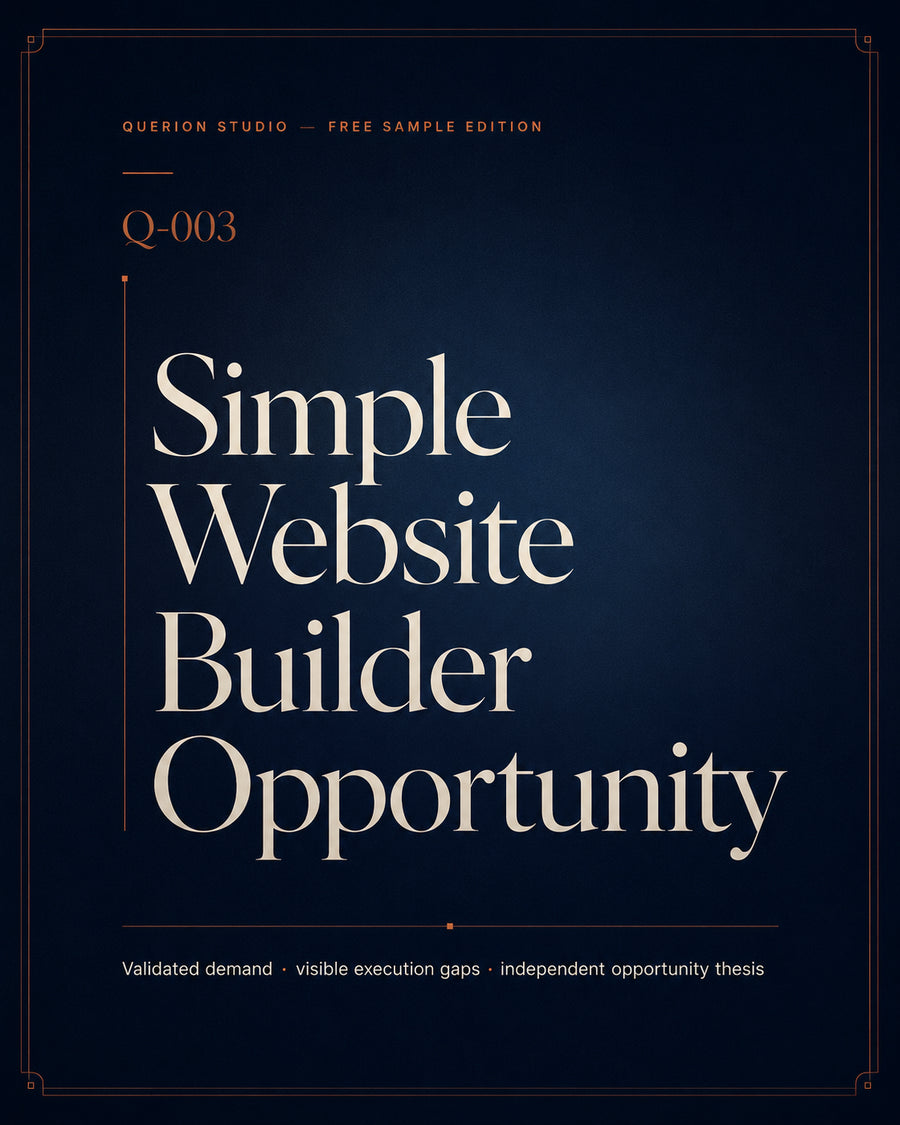 Simple Website Builder Market Opportunity Report — Free Sample